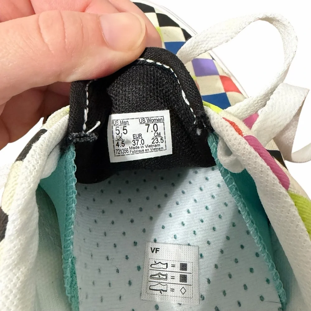 Vans X MoMA ComfyCush Era Colorful Checkered Sneaker | Mens 5.5/Womens 7